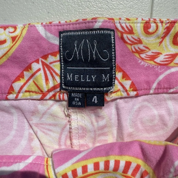 Melly M Pink & Yellow & Reddish Orange Size 4 Shorts - Picture 2 of 3